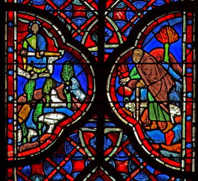 Vindu w6L Gud straffer dem som plyndrer vintreet. Er III 14-15 av French School