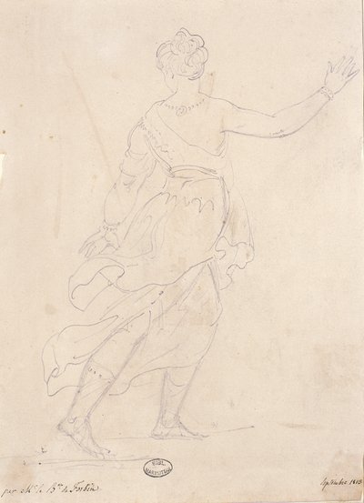 Kvinne fra baksiden, 1813 av French School