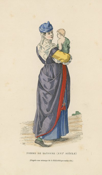 Kvinne fra Bayonne, 1500-tallet av French School