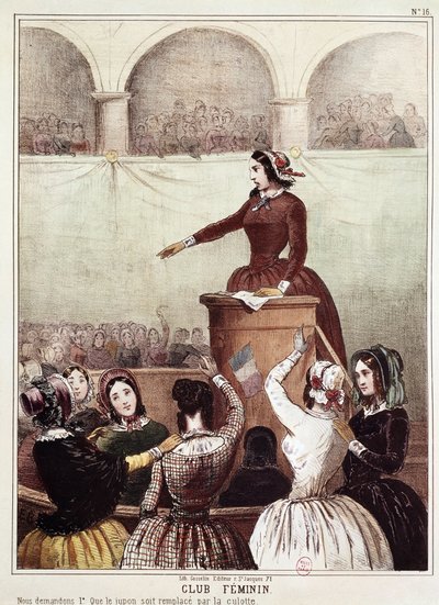 Kvinneklubb (litografi av French School