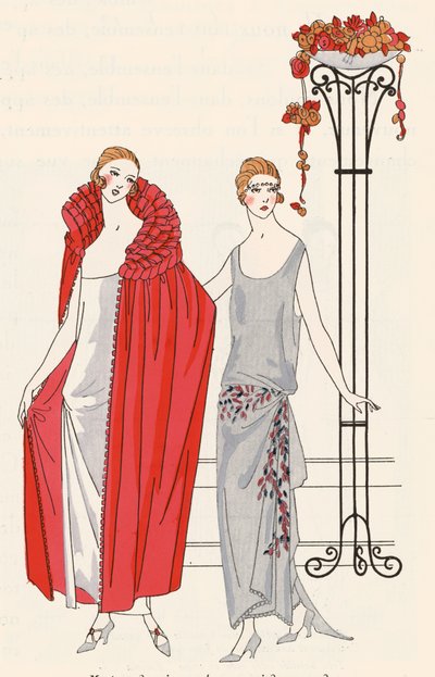 Damenabendmode aus den 1920er Jahren von Modedesigner Premet von French School