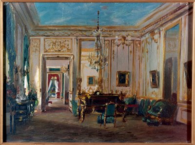 Arbeidsskap av Impress Eugenie a Saint Cloud-maleriet fra 1800-tallet. Paris, dekorativ kunst av French School