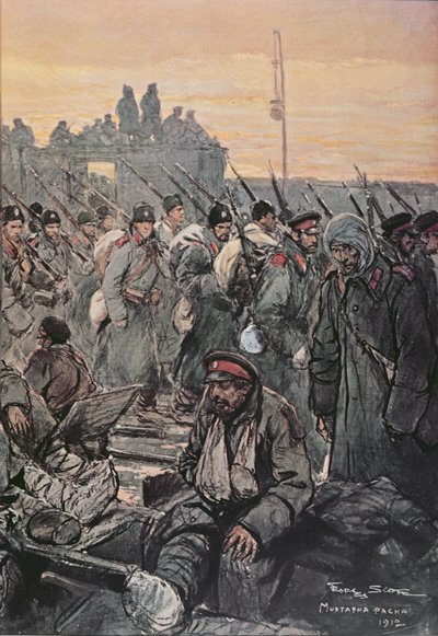 Sårede bulgarske soldater under kampanjene på Balkan 1912-13 av French School