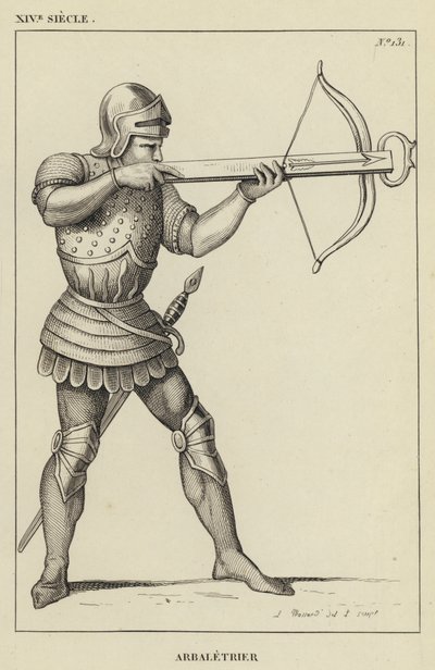 XIV Siecle, Arbaletrier (gravering) av French School
