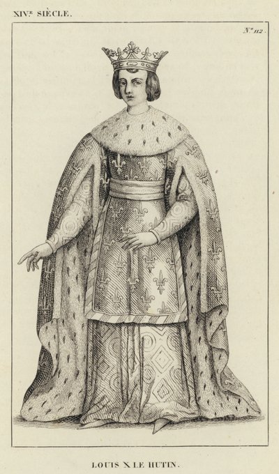 XIV Century, Louis X le Hutin (gravering) av French School