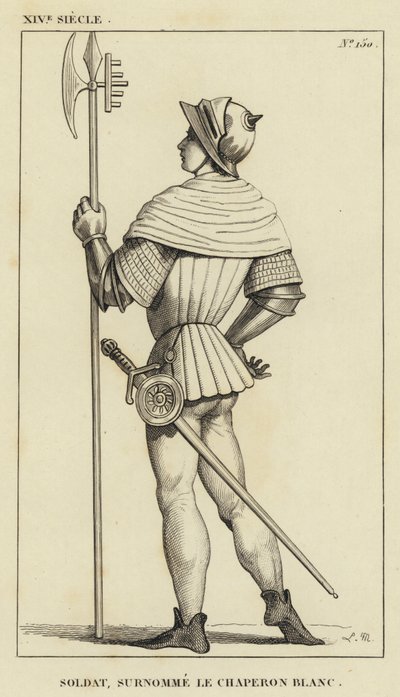 XIV Century, Soldat, med kallenavnet White Riding Hood (gravering) av French School