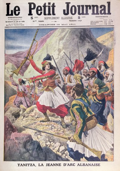 Yanitza, The Albanian Joan of Arc, fra Le Petit Journal, 28. mai 1911 av French School