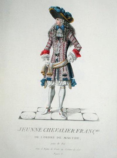 Young Knight of the Order of the Knights of Malta i 1678, illustrasjon fra 