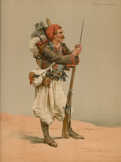 Zouave som Sentinel av French School