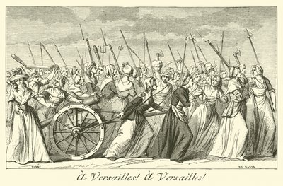til Versailles! til Versailles! av French School