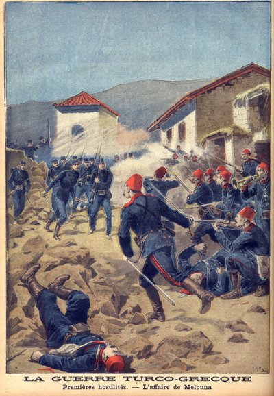 den gresk-tyrkiske krigen i 1897 (tretti dagers krigen) - Et av de første kampene i Thessaly av French School