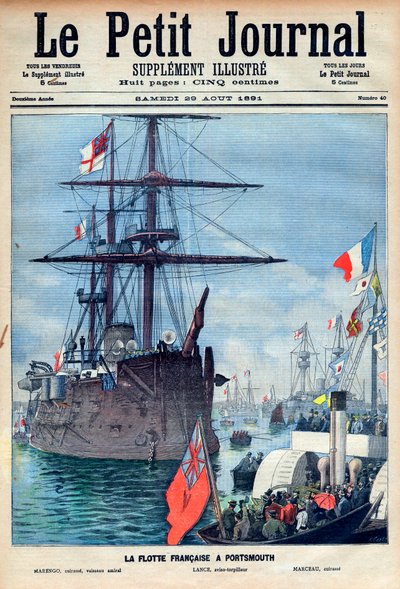 den franske flåten i Portsmouth: flaggskipet "Marengo", l
