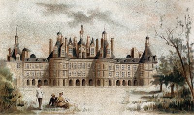 utsikt over Chateau de Chambord (Loir et Cher). av French School
