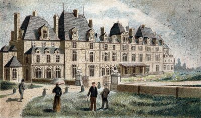 utsikt over slottet Eu (Seine Inferieure). av French School