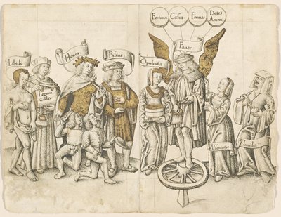 En dialog om menneskelig gunst (recto) [fol. 15 verso / 16 recto] av French early 16th Century