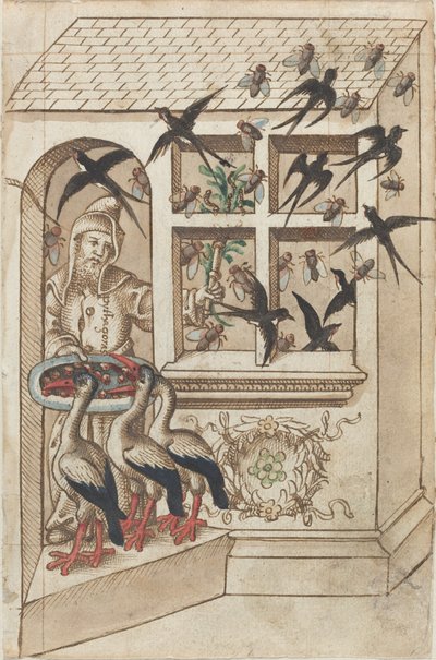 "Ikke ha svaler under samme tak" [fol. 40 recto] av French early 16th Century