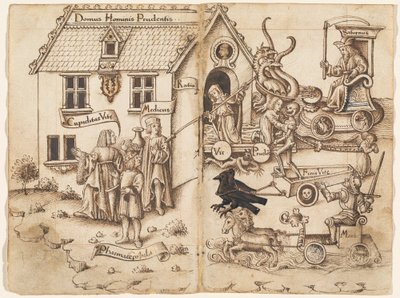 "Ikke snu når du kommer til slutten" [fol. 26 verso / 27 recto] av French early 16th Century