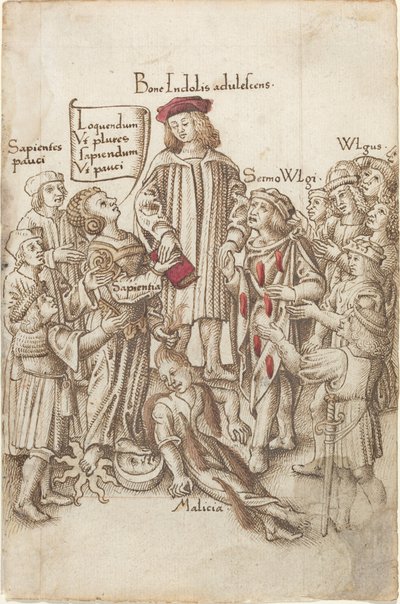"Ikke gå utenfor den offentlige motorveien" [fol. 35 recto] av French early 16th Century