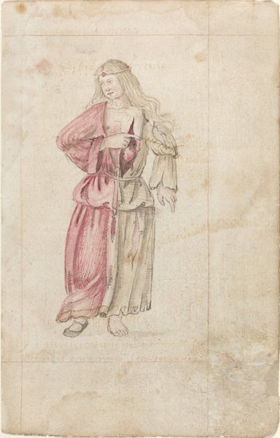 Personifisering av vennskap (Amicitia) [fol. 2 recto] av French early 16th Century