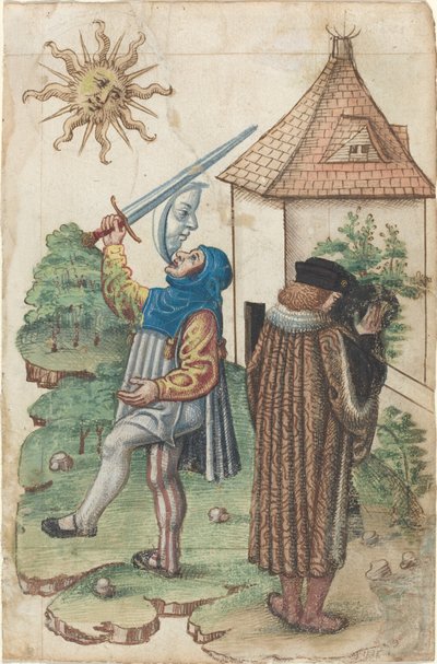 "Snakk ikke mot solen" og "Ikke få vann til å vende mot solen" [fol. 39 recto] av French early 16th Century
