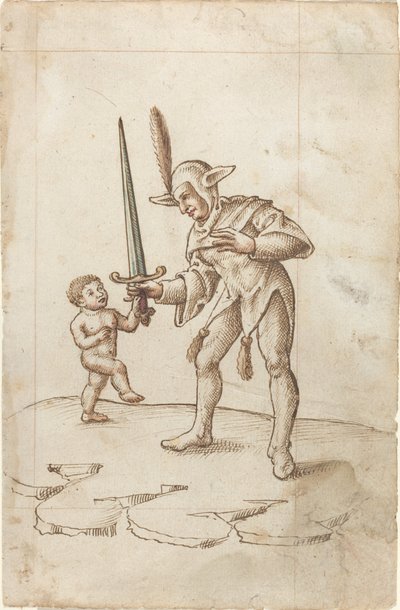 "Slå til side det skarpe sverdet" [fol. 44 recto] av French early 16th Century