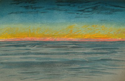 The Waning Polar Day, 22. september 1893. Pastellskisse, 1893 1897 av Fridtjof Nansen
