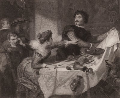 Shakespeare: The Taming of the Shrew (gravering) av Friedrich Schwoerer