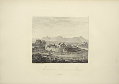 Peruansk monument på Canar, tegnet av Gmelin, gravert av Bouquet, illustrasjon fra 