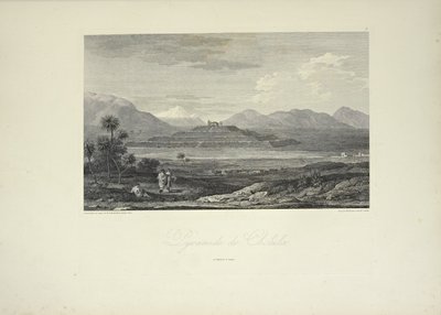 Pyramid of Cholula, tegnet av Gmelin, illustrasjon fra 
