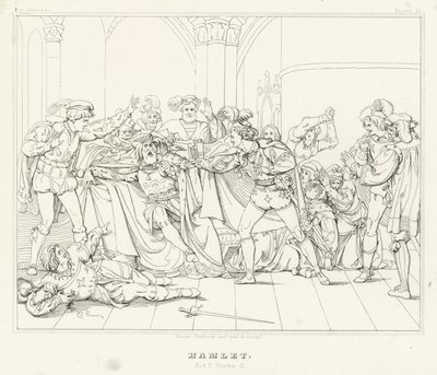 Hamlet, akt V, scene 2 (gravering) av Friedrich August Moritz Retzsch
