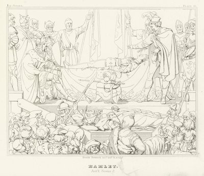 Hamlet, akt V, scene 2 (gravering) av Friedrich August Moritz Retzsch