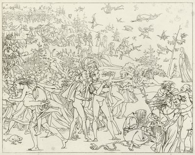 Illustrasjon for Goethes Faust av Friedrich August Moritz Retzsch