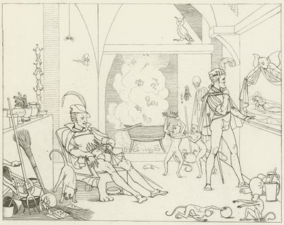 Illustrasjon for Goethes Faust av Friedrich August Moritz Retzsch