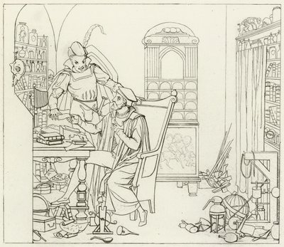 Illustrasjon for Goethes Faust av Friedrich August Moritz Retzsch