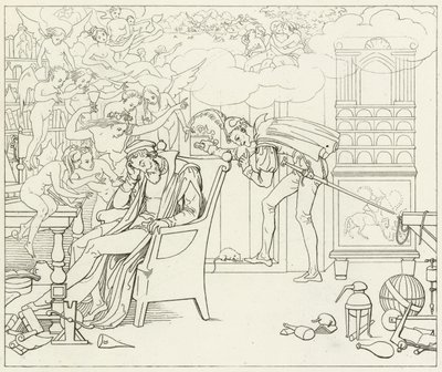 Illustrasjon for Goethes Faust av Friedrich August Moritz Retzsch