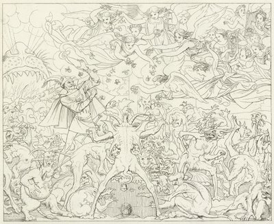 Illustrasjon for Goethes Faust av Friedrich August Moritz Retzsch
