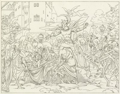 Illustrasjon for Goethes Faust av Friedrich August Moritz Retzsch