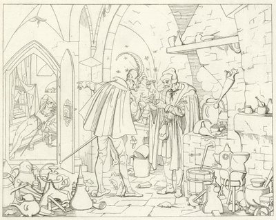 Illustrasjon for Goethes Faust av Friedrich August Moritz Retzsch