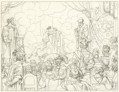 Illustrasjon for Goethes Faust av Friedrich August Moritz Retzsch