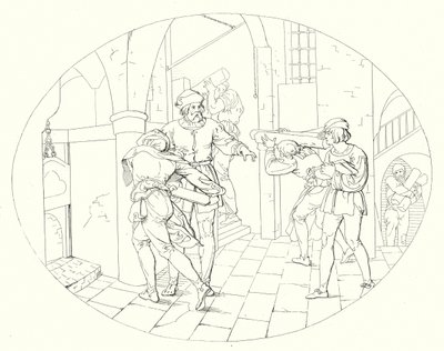 Illustrasjon for Schillers Lied von der Glocke, eller The Song Of The Bell (gravering) av Friedrich August Moritz Retzsch