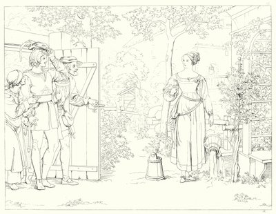 Illustrasjon for Schillers Lied von der Glocke, eller The Song Of The Bell (gravering) av Friedrich August Moritz Retzsch