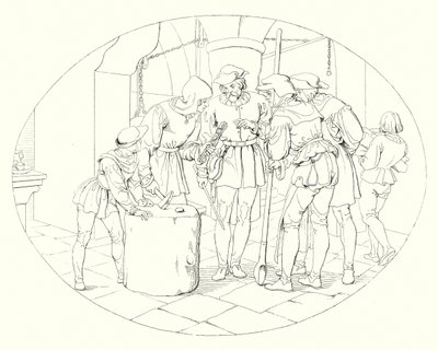 Illustrasjon for Schillers Lied von der Glocke, eller The Song Of The Bell (gravering) av Friedrich August Moritz Retzsch