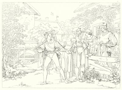 Illustrasjon for Schillers Lied von der Glocke, eller The Song Of The Bell (gravering) av Friedrich August Moritz Retzsch
