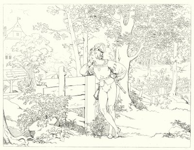 Illustrasjon for Schillers Lied von der Glocke, eller The Song Of The Bell (gravering) av Friedrich August Moritz Retzsch