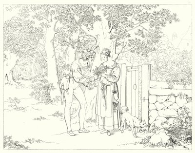 Illustrasjon for Schillers Lied von der Glocke, eller The Song Of The Bell (gravering) av Friedrich August Moritz Retzsch