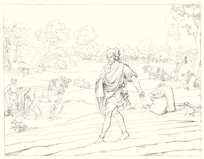 Illustrasjon for Schillers Lied von der Glocke, eller The Song Of The Bell (gravering) av Friedrich August Moritz Retzsch