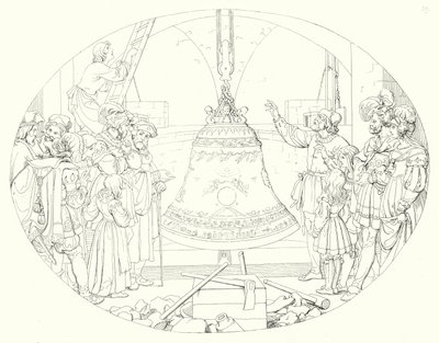 Illustrasjon for Schillers Lied von der Glocke, eller The Song Of The Bell (gravering) av Friedrich August Moritz Retzsch