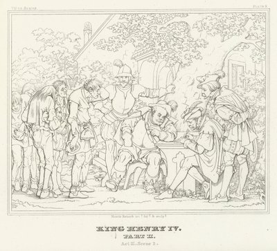 Kong Henrik IV, del II, akt III, scene 2 (gravering) av Friedrich August Moritz Retzsch