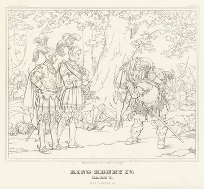 Kong Henrik IV, del I, akt V, scene 4 (gravering) av Friedrich August Moritz Retzsch
