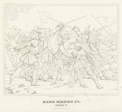 Kong Henrik IV, del I, akt V, scene 4 (gravering) av Friedrich August Moritz Retzsch